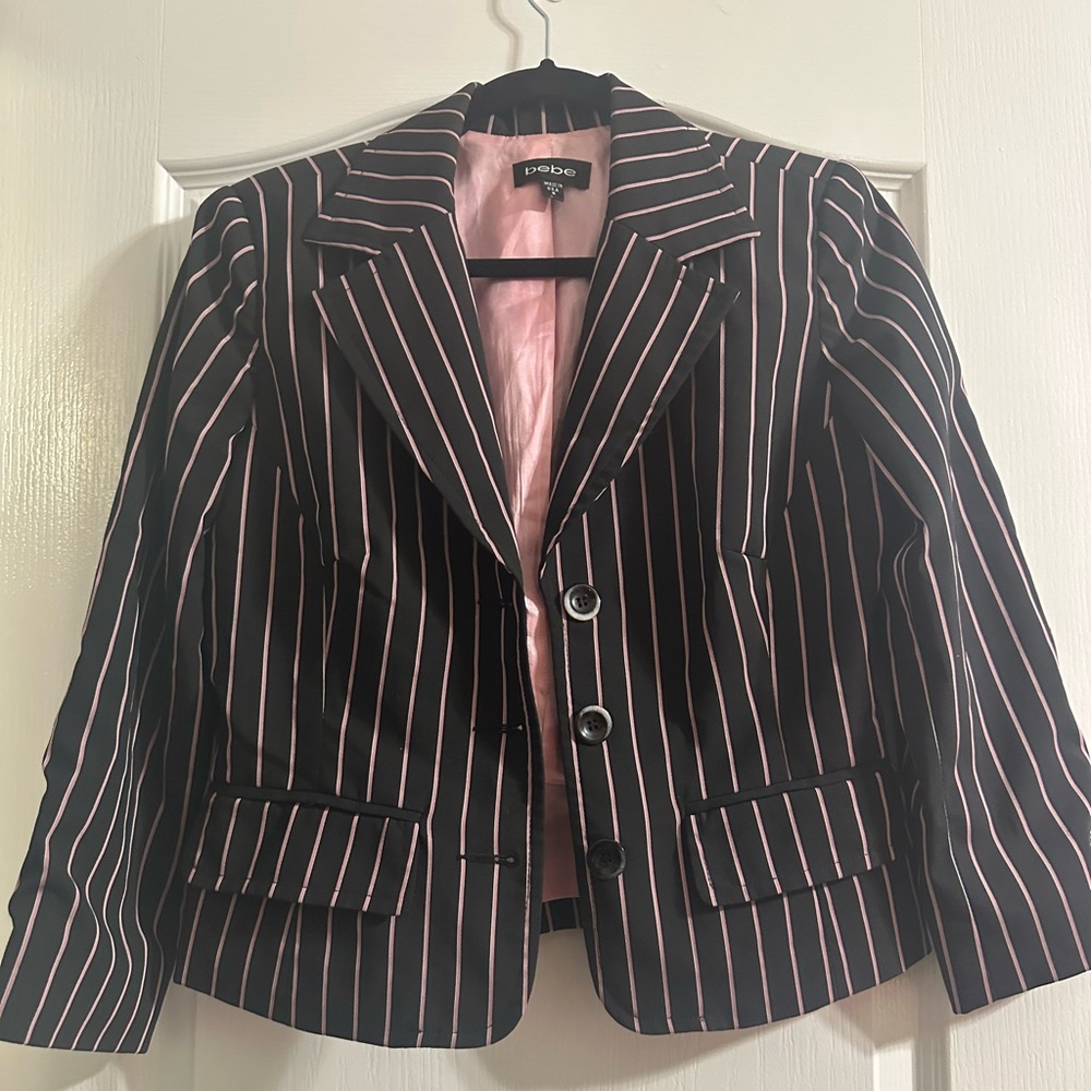 Vintage Bebe blazer pink and black